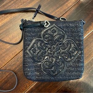 Brighont Casablanca Kenna Navy Blue Straw Crossbody